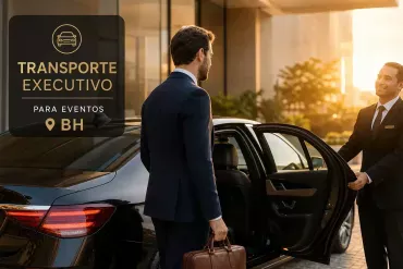 Van executiva da Executive Service BH em atendimento a evento corporativo em Belo Horizonte